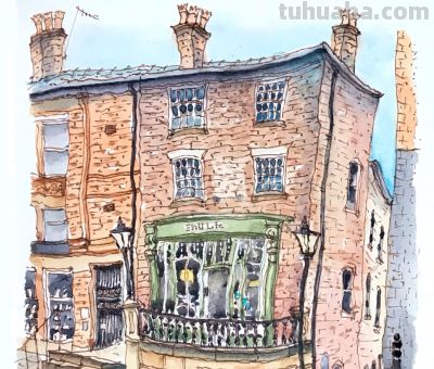 “烟火气”的路人水彩速写，非常的喜欢 - 图画吧TUHUABA