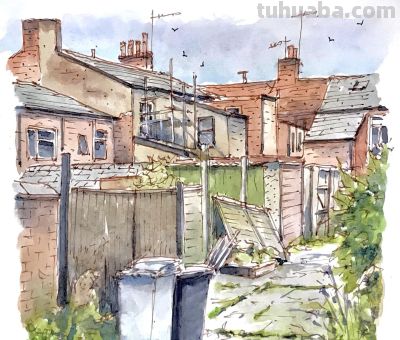 “烟火气”的路人水彩速写，非常的喜欢 - 图画吧TUHUABA