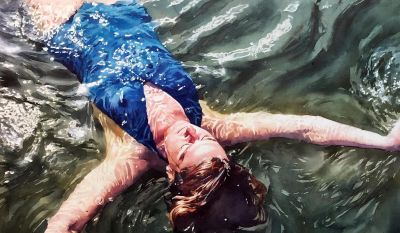 他闭门深造9年水彩，光影十足，质感一绝，水中女人美到冒泡！ - 图画吧TUHUABA