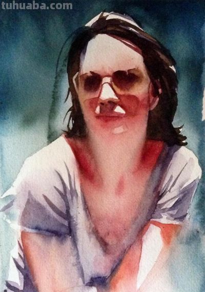 他闭门深造9年水彩，光影十足，质感一绝，水中女人美到冒泡！ - 图画吧TUHUABA