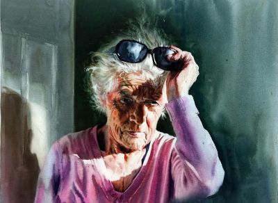 他闭门深造9年水彩，光影十足，质感一绝，水中女人美到冒泡！ - 图画吧TUHUABA