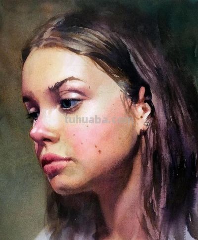 他闭门深造9年水彩，光影十足，质感一绝，水中女人美到冒泡！ - 图画吧TUHUABA