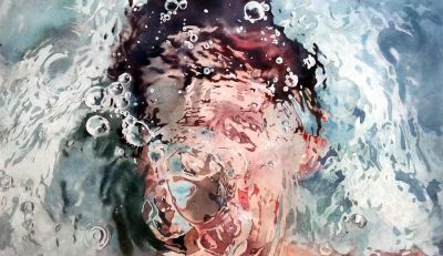 他闭门深造9年水彩，光影十足，质感一绝，水中女人美到冒泡！ - 图画吧TUHUABA