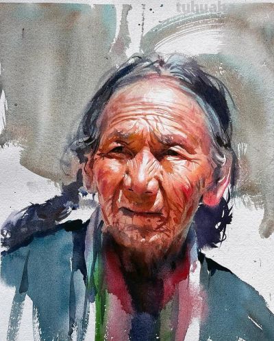 他闭门深造9年水彩，光影十足，质感一绝，水中女人美到冒泡！ - 图画吧TUHUABA