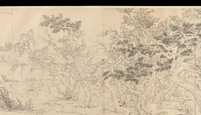 百骏图卷.清.郎世宁绘.素描稿本.美国大都会博物馆藏 - 图画吧TUHUABA
