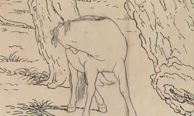 百骏图卷.清.郎世宁绘.素描稿本.美国大都会博物馆藏 - 图画吧TUHUABA