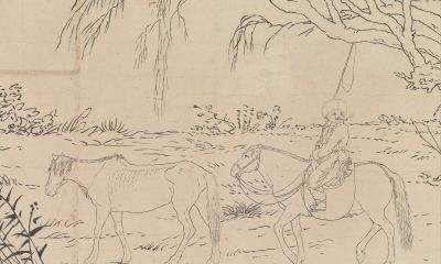 百骏图卷.清.郎世宁绘.素描稿本.美国大都会博物馆藏 - 图画吧TUHUABA