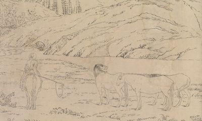 百骏图卷.清.郎世宁绘.素描稿本.美国大都会博物馆藏 - 图画吧TUHUABA