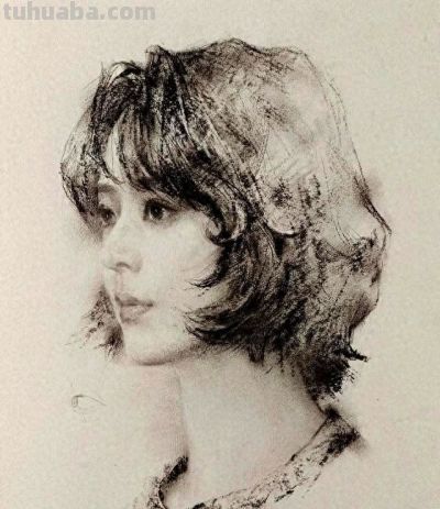 高手松弛感素描头像，虚实反差松而不散，很写意很生动，功底扎实 - 今日头条