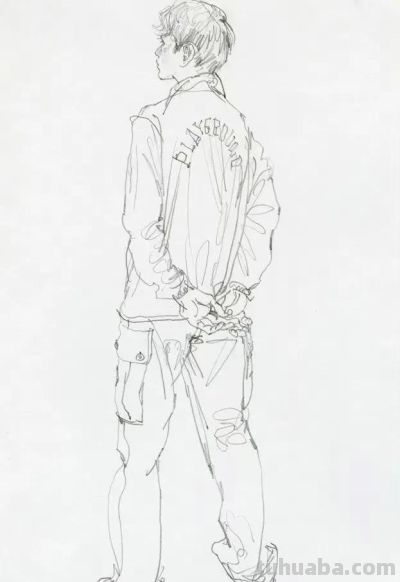 人物速写作品 - 图画吧TUHUABA