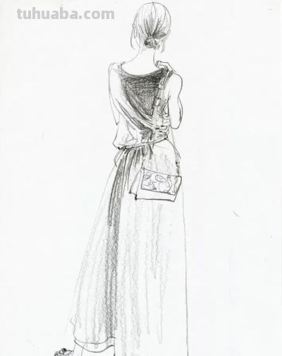 人物速写作品 - 图画吧TUHUABA