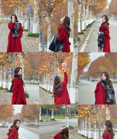 路边梧桐人像拍得美，9个姿势+技巧，文艺人漂亮，随手拍出氛围感 - 图画吧TUHUABA