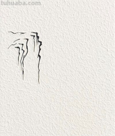 碧峰托起新日苍崖悬柏 石涧清响涤尘心丨燕子古风简笔画分享 - 图画吧TUHUABA