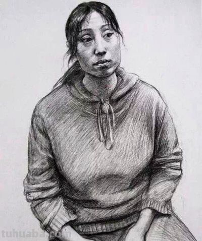 考前素描天花板 贺亮的素描头像，扎实与温度兼具 央美素描第一名 - 图画吧TUHUABA