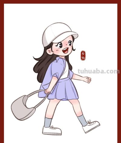 这个画风好看又简单，很适合新手临摹的人物速写 - 图画吧TUHUABA