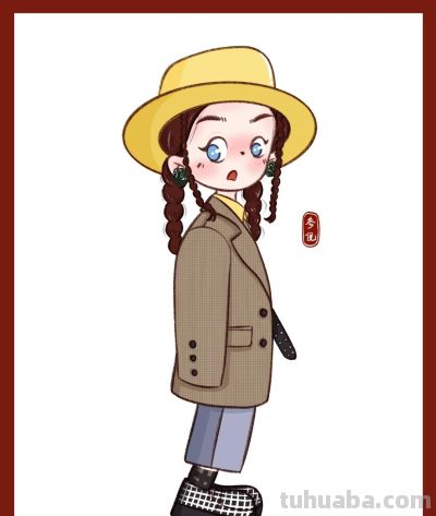 这个画风好看又简单，很适合新手临摹的人物速写 - 图画吧TUHUABA