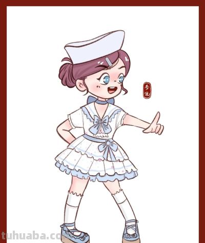 这个画风好看又简单，很适合新手临摹的人物速写 - 图画吧TUHUABA