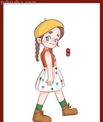 这个画风好看又简单，很适合新手临摹的人物速写 - 图画吧TUHUABA