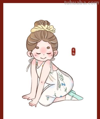 这个画风好看又简单，很适合新手临摹的人物速写 - 图画吧TUHUABA