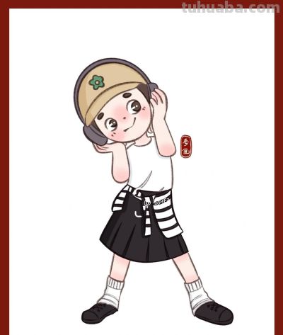 这个画风好看又简单，很适合新手临摹的人物速写 - 图画吧TUHUABA