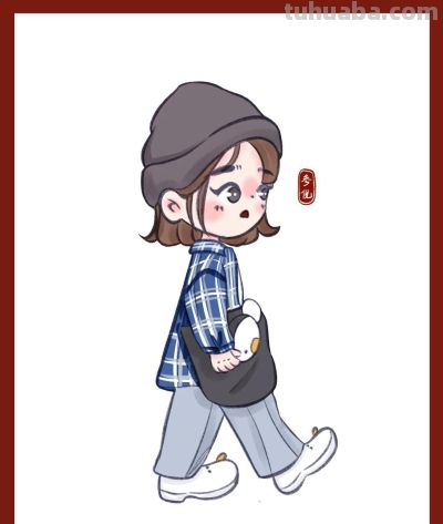 这个画风好看又简单，很适合新手临摹的人物速写 - 图画吧TUHUABA