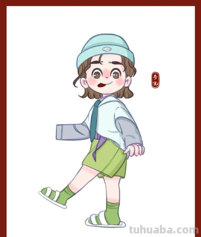 这个画风好看又简单，很适合新手临摹的人物速写 - 图画吧TUHUABA