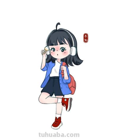 这个画风好看又简单，很适合新手临摹的人物速写 - 图画吧TUHUABA