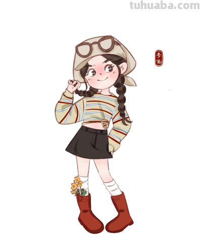 这个画风好看又简单，很适合新手临摹的人物速写 - 图画吧TUHUABA