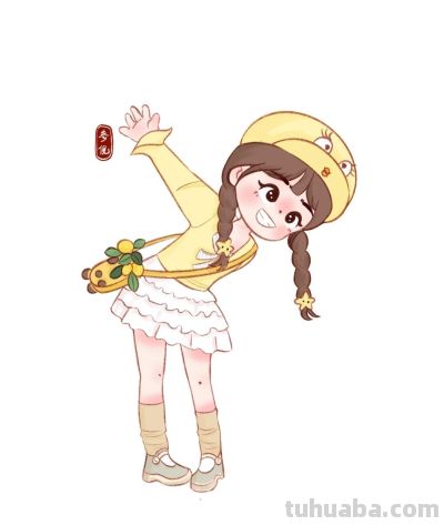 这个画风好看又简单，很适合新手临摹的人物速写 - 图画吧TUHUABA