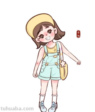 这个画风好看又简单，很适合新手临摹的人物速写 - 图画吧TUHUABA