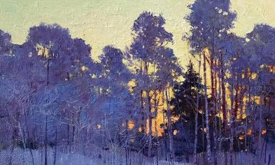 俄罗斯画家的冬日风景，色彩太美了！ - 图画吧TUHUABA