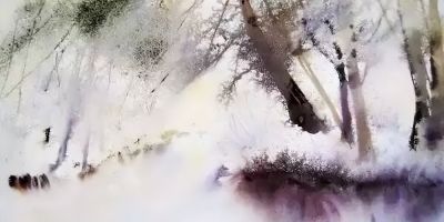 一组颇具国画神韵的水彩，真美！ - 图画吧TUHUABA