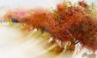 一组颇具国画神韵的水彩，真美！ - 图画吧TUHUABA