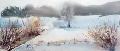 一组颇具国画神韵的水彩，真美！ - 图画吧TUHUABA