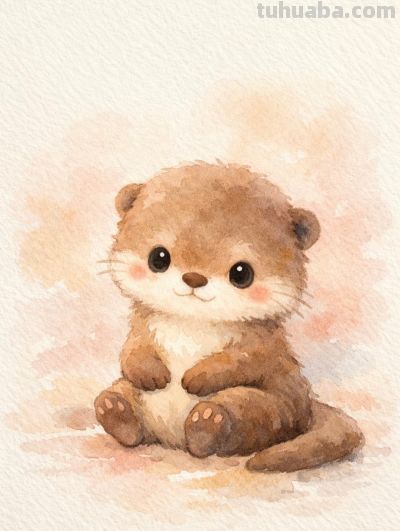 可爱的小动物治愈系水彩画丨mocai萌宠水彩插画头像分享 - 图画吧TUHUABA