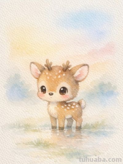 可爱的小动物治愈系水彩画丨mocai萌宠水彩插画头像分享 - 图画吧TUHUABA