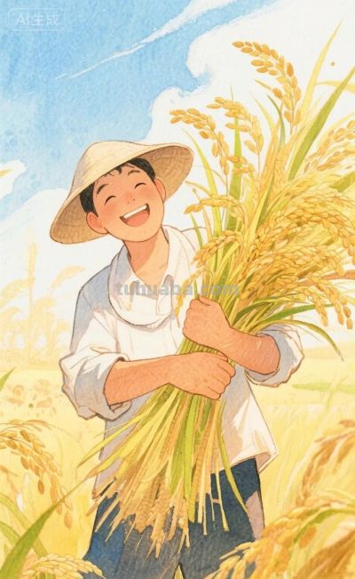 丰收的喜悦|水彩插画 - 今日头条 丰收的喜悦|水彩插画 - 图画吧TUHUABA