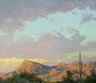 16幅 美国西部风景油画欣赏 - 图画吧TUHUABA