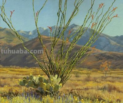 16幅 美国西部风景油画欣赏 - 图画吧TUHUABA