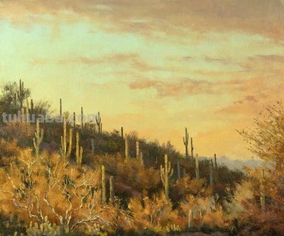 16幅 美国西部风景油画欣赏 - 图画吧TUHUABA