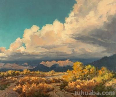 16幅 美国西部风景油画欣赏 - 图画吧TUHUABA