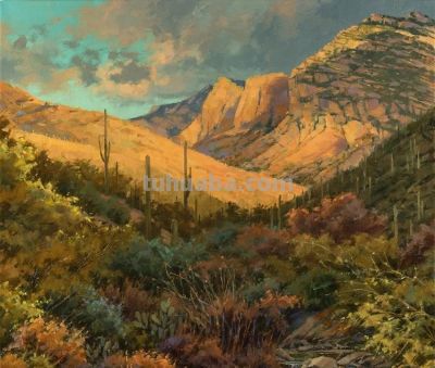 16幅 美国西部风景油画欣赏 - 图画吧TUHUABA