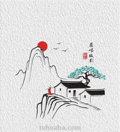 “ 一组诗意简笔画 … ” ​​​ - 图画吧TUHUABA