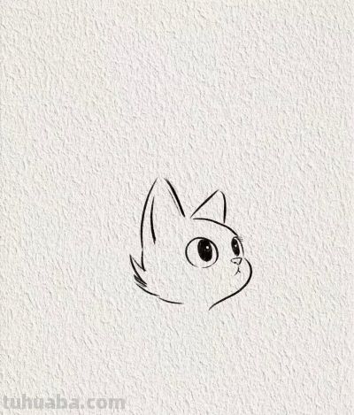 大眼萌猫丨画个简笔画分享 - 图画吧TUHUABA