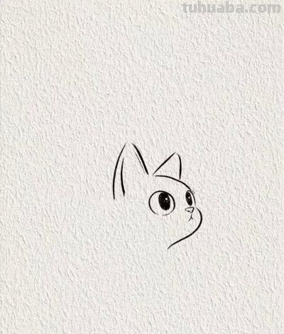 大眼萌猫丨画个简笔画分享 - 图画吧TUHUABA