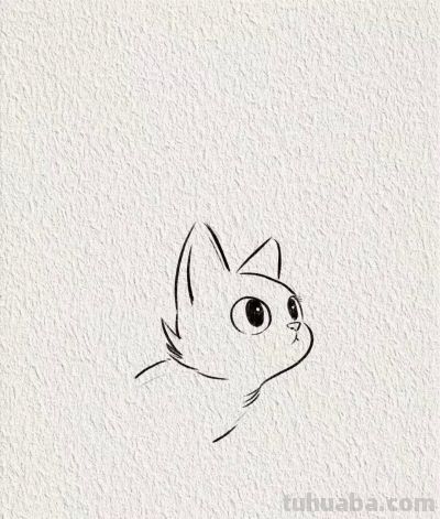 大眼萌猫丨画个简笔画分享 - 图画吧TUHUABA