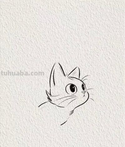 大眼萌猫丨画个简笔画分享 - 图画吧TUHUABA