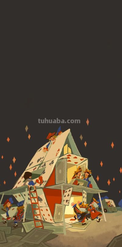 可爱卡通插画治愈系锁屏壁纸 - 图画吧TUHUABA