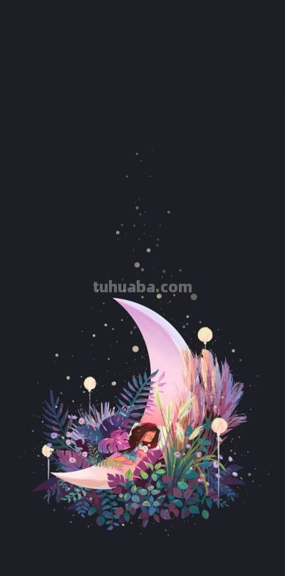 可爱卡通插画治愈系锁屏壁纸 - 图画吧TUHUABA