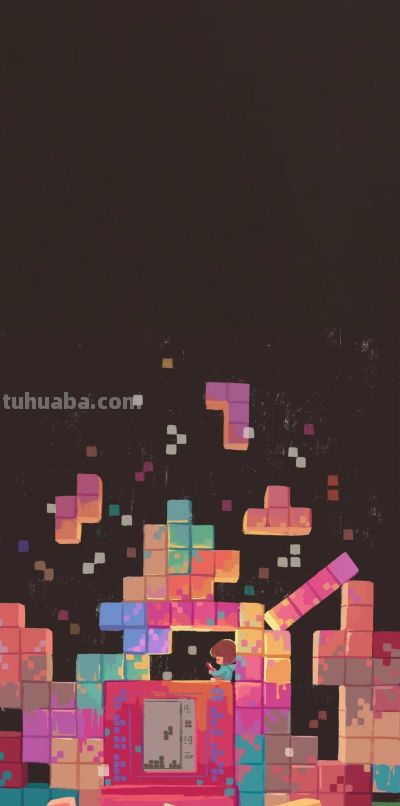 可爱卡通插画治愈系锁屏壁纸 - 图画吧TUHUABA